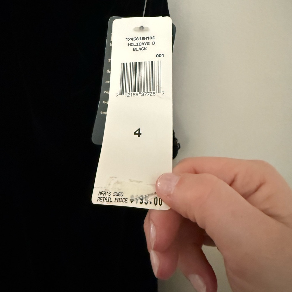 NWT Ralph Lauren Velvet Black Halther Midi Dress - Picture 4 of 9